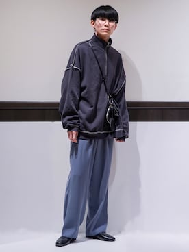 「JUNRED（ジュンレッド）のアイテム（スウェット）」を使った、omatsuさん（メンズ・169cm）の春コーディネート
