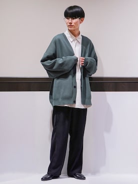 「JUNRED（ジュンレッド）のアイテム（カーディガン/ボレロ）」を使った、omatsuさん（メンズ・169cm）の春コーディネート