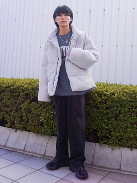 「JUNRED（ジュンレッド）のアイテム（スウェット）」を使った、omatsuさん（メンズ・169cm）の冬コーディネート