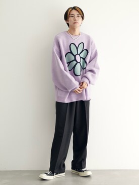 「re_k by JUNRED（レクバイジュンレッド）のアイテム（ニット/セーター）」を使った、omatsuさん（メンズ・169cm）の秋コーディネート