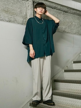 「Dr. Martens（ドクターマーチン）のアイテム（サンダル）」を使った、omatsuさん（メンズ・169cm）の春コーディネート
