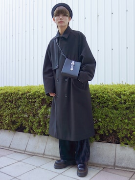 「JUNRED（ジュンレッド）のアイテム（トレンチコート）」を使った、omatsuさん（メンズ・169cm）の秋コーディネート