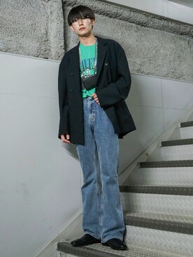 「re_k by JUNRED（レクバイジュンレッド）のアイテム（ショルダーバッグ）」を使った、omatsuさん（メンズ・169cm）の春コーディネート