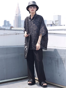 「JUNRED（ジュンレッド）のアイテム（帽子）」を使った、omatsuさん（メンズ・169cm）の夏コーディネート