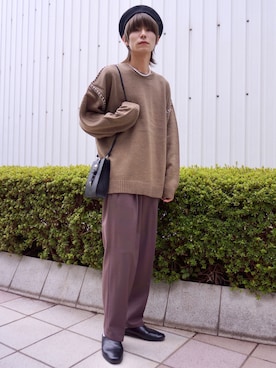 「JUNRED（ジュンレッド）のアイテム（ショルダーバッグ）」を使った、omatsuさん（メンズ・169cm）の秋コーディネート