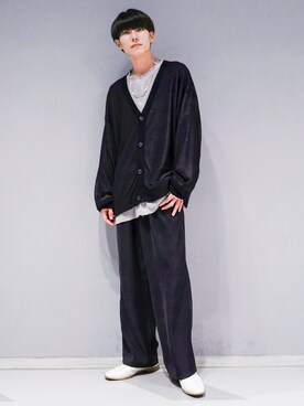 「re_k by JUNRED（レクバイジュンレッド）のアイテム（カーディガン/ボレロ）」を使った、omatsuさん（メンズ・169cm）の春コーディネート
