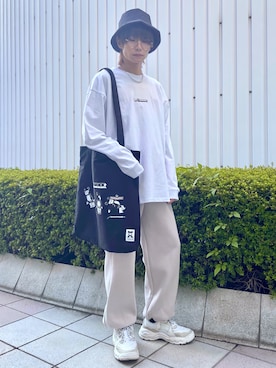 「JUNRED（ジュンレッド）のアイテム（スウェットパンツ）」を使った、omatsuさん（メンズ・169cm）の秋コーディネート
