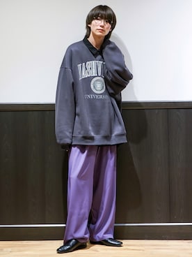 「re_k by JUNRED（レクバイジュンレッド）のアイテム（スウェット）」を使った、omatsuさん（メンズ・169cm）の冬コーディネート