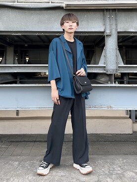 「JUNRED（ジュンレッド）のアイテム（バッグ）」を使った、omatsuさん（メンズ・169cm）の夏コーディネート