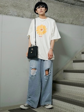 「JUNRED（ジュンレッド）のアイテム（バッグ）」を使った、omatsuさん（メンズ・169cm）の夏コーディネート