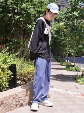 「JUNRED（ジュンレッド）のアイテム（キャップ）」を使った、omatsuさん（メンズ・169cm）の夏コーディネート