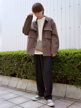 「JUNRED（ジュンレッド）のアイテム（ショルダーバッグ）」を使った、omatsuさん（メンズ・169cm）の秋コーディネート