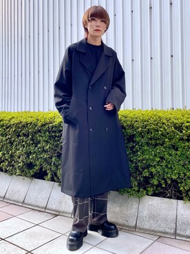 「JUNRED（ジュンレッド）のアイテム（トレンチコート）」を使った、omatsuさん（メンズ・169cm）の秋コーディネート