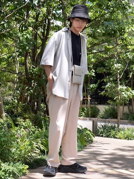 「JUNRED（ジュンレッド）のアイテム（帽子）」を使った、omatsuさん（メンズ・169cm）の秋コーディネート