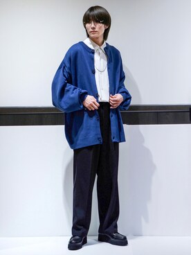「JUNRED（ジュンレッド）のアイテム（カーディガン/ボレロ）」を使った、omatsuさん（メンズ・169cm）の冬コーディネート
