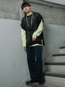 「re_k by JUNRED（レクバイジュンレッド）のアイテム（ショルダーバッグ）」を使った、omatsuさん（メンズ・169cm）の春コーディネート