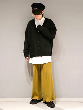 「JUNRED（ジュンレッド）のアイテム（カーディガン/ボレロ）」を使った、omatsuさん（メンズ・169cm）の冬コーディネート