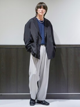 「JUNRED（ジュンレッド）のアイテム（ニット/セーター）」を使った、omatsuさん（メンズ・169cm）の冬コーディネート