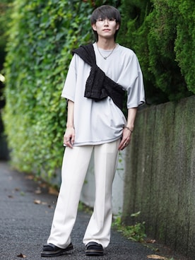「Dr. Martens（ドクターマーチン）のアイテム（サンダル）」を使った、omatsuさん（メンズ・169cm）の夏コーディネート