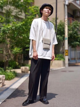 「ステッチ」｜「アイテム（その他）」を使った、omatsuさん（メンズ・169cm）の夏コーディネート