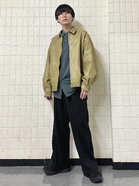 「JUNRED（ジュンレッド）のアイテム（ブルゾン）」を使った、omatsuさん（メンズ・169cm）の冬コーディネート
