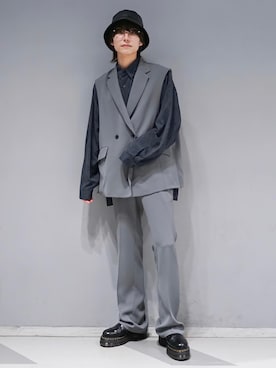 「JUNRED（ジュンレッド）のアイテム（帽子）」を使った、omatsuさん（メンズ・169cm）の冬コーディネート