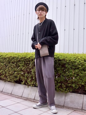 「JUNRED（ジュンレッド）のアイテム（ショルダーバッグ）」を使った、omatsuさん（メンズ・169cm）の秋コーディネート