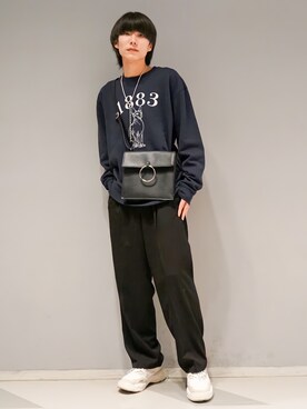 「JUNRED（ジュンレッド）のアイテム（バッグ）」を使った、omatsuさん（メンズ・169cm）の冬コーディネート