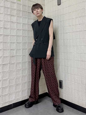 「JUNRED（ジュンレッド）のアイテム（タンクトップ）」を使った、omatsuさん（メンズ・169cm）の夏コーディネート