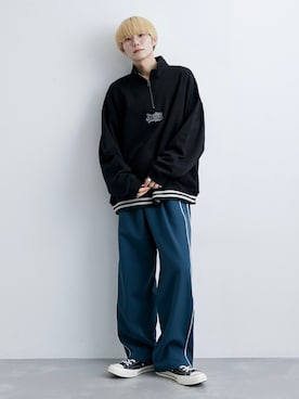 「re_k by JUNRED（レクバイジュンレッド）のアイテム（スウェット）」を使った、omatsuさん（メンズ・169cm）の春コーディネート