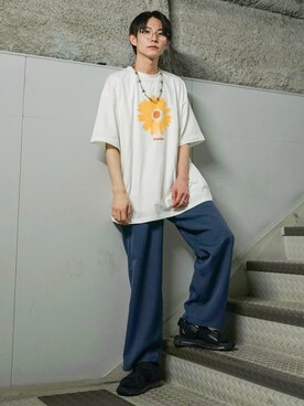 「JUNRED（ジュンレッド）のアイテム（サンダル）」を使った、omatsuさん（メンズ・169cm）の夏コーディネート