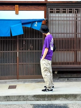 「FR2」｜「アイテム（帽子）」を使った、Uru.さん（メンズ・180cm）の秋コーディネート