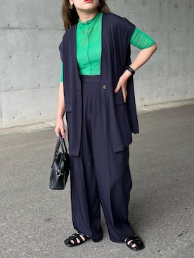 「summer」｜「アイテム（セットアップ）」を使った、kunchan1227さん（レディース・155cm）の夏コーディネート