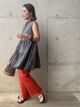 「RECTANGLE」｜「アイテム（ワンピース/ドレス）」を使った、kunchan1227さん（レディース・155cm）の夏コーディネート