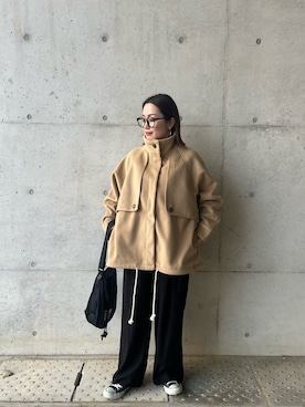 「Libra Cue（リブラ キュー）のアイテム（その他アウター）」を使った、kunchan1227さん（レディース・155cm）の秋コーディネート