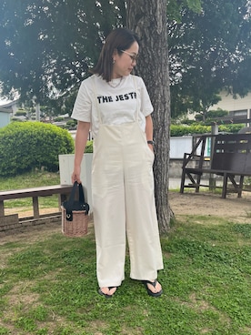 「GeeRA（ジーラ）のアイテム（オールインワン・サロペット）」を使った、kunchan1227さん（レディース・155cm）の夏コーディネート