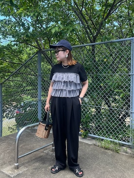 「アイテム（トップス）」を使った、kunchan1227さん（レディース・155cm）の夏コーディネート