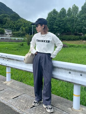 「Anss.me（アンスミー）のアイテム」を使った、kunchan1227さん（レディース・155cm）の秋コーディネート