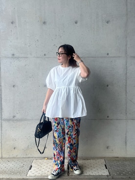 「reca（レカ）のアイテム（パンツ）」を使った、kunchan1227さん（レディース・155cm）の春コーディネート