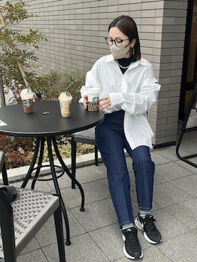 「Chaco closet（チャコ クローゼット）のアイテム（デニムパンツ）」を使った、kunchan1227さん（レディース・155cm）の春コーディネート