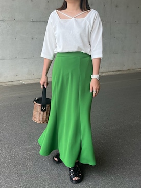 「Anss.me（アンスミー）のアイテム」を使った、kunchan1227さん（レディース・155cm）の夏コーディネート