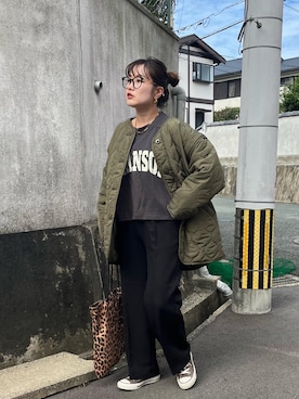 「apres jour mignon（アプレジュールミニョン）のアイテム（ブルゾン）」を使った、kunchan1227さん（レディース・155cm）の秋コーディネート