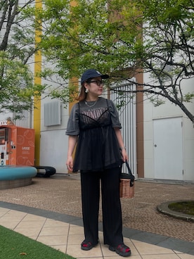 「reca（レカ）のアイテム（パンツ）」を使った、kunchan1227さん（レディース・155cm）の夏コーディネート