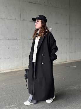「ap retro（アプレトロ）のアイテム（チェスターコート）」を使った、kunchan1227さん（レディース・155cm）の秋コーディネート