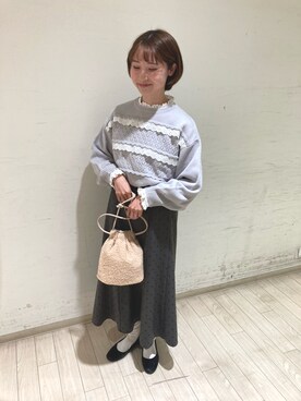 「ドット柄スカート」｜maiさん（レディース・163cm）の秋コーディネート