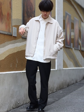 「SITRY（シトリー）のアイテム（ブルゾン）」を使った、Kanoさん（メンズ・178cm）の冬コーディネート