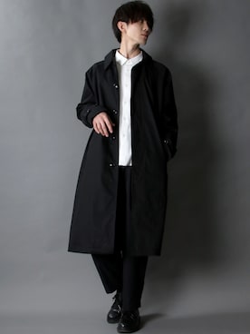 「SITRY（シトリー）のアイテム（ステンカラーコート）」を使った、Kanoさん（メンズ・178cm）の春コーディネート