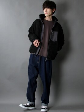 「SITRY（シトリー）のアイテム（ブルゾン）」を使った、Kanoさん（メンズ・178cm）の秋コーディネート
