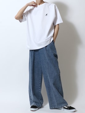 「アイテム（スニーカー）」を使った、Kanoさん（メンズ・178cm）の夏コーディネート