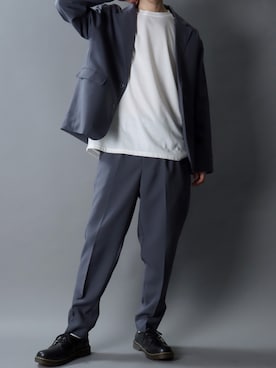 「アイテム（セットアップ）」を使った、SITRYさん（メンズ・181cm）の春コーディネート